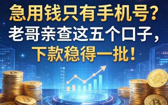 急用钱只有手机号？老哥亲测这五个口子，下款稳得一批！