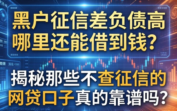 黑户征信差负债高哪里还能借到钱？揭秘那些不查征信的网贷口子真的靠谱吗？