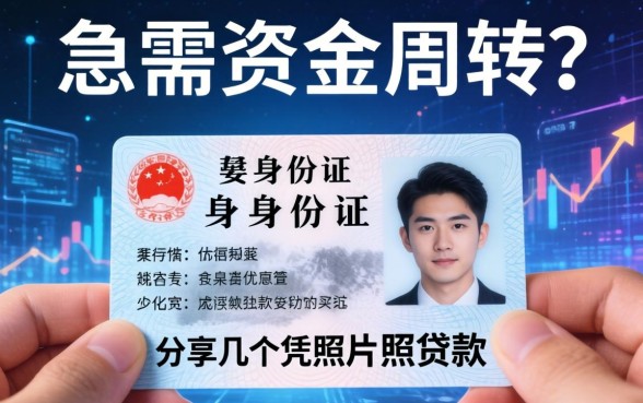 急需资金周转？分享几个凭身份证照片贷款的渠道