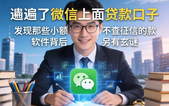 我翻遍了微信上面的贷款口子，发现那些小额贷款不查征信的软件背后另有玄机