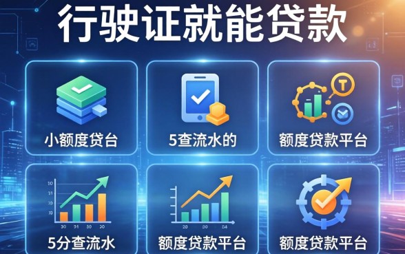 有行驶证就能贷款的平台，规整5个不查流水的小额度贷款平台