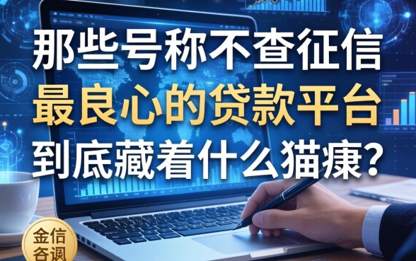 那些号称不查征信最良心的贷款平台，到底藏着什么猫腻？