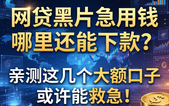 网贷黑户急用钱哪里还能下款？亲测这几个大额口子或许能救急！