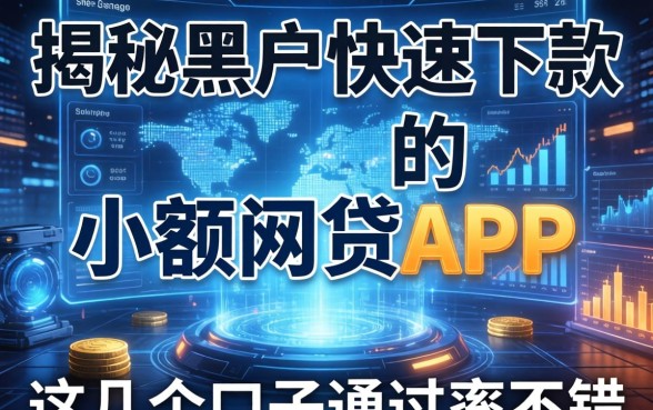 揭秘黑户快速下款的小额网贷app，这几个口子通过率不错