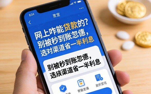 手机网上咋能贷款的？别被秒到账忽悠，选对渠道省一半利息