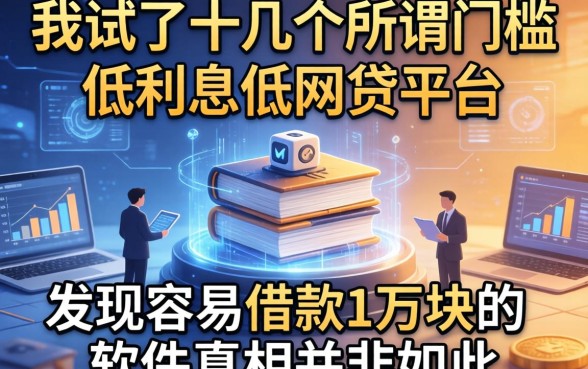 我试了十几个所谓门槛低利息低的网贷平台，发现容易借款1万块的软件真相并非如此
