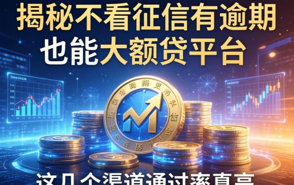 揭秘不看征信有逾期也能大额贷平台，这几个渠道通过率真高