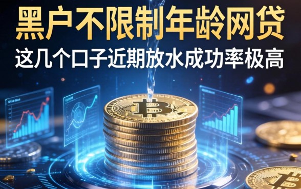 黑户不限制年龄的网贷：这几个口子近期放水成功率极高
