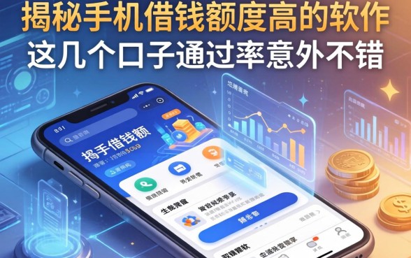 揭秘手机借钱额度高的软件，这几个口子通过率意外不错