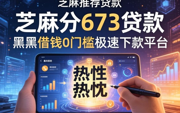 芝麻分673贷款，热忱推荐五个黑户借钱0门槛极速下款平台