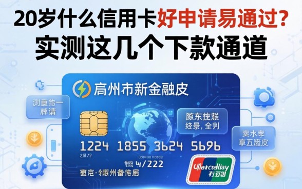 20岁什么信用卡好申请易通过？实测这几个下款通道