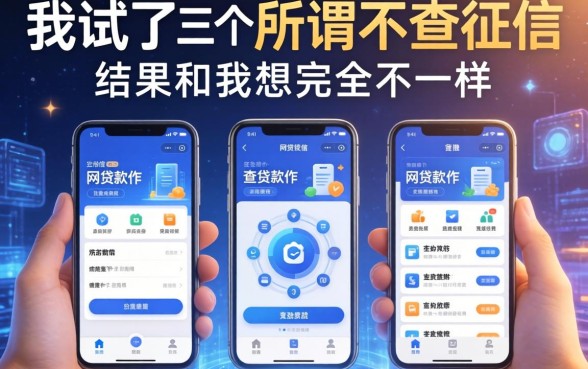 我试了三个所谓不查征信的网贷软件，结果和我想的完全不一样
