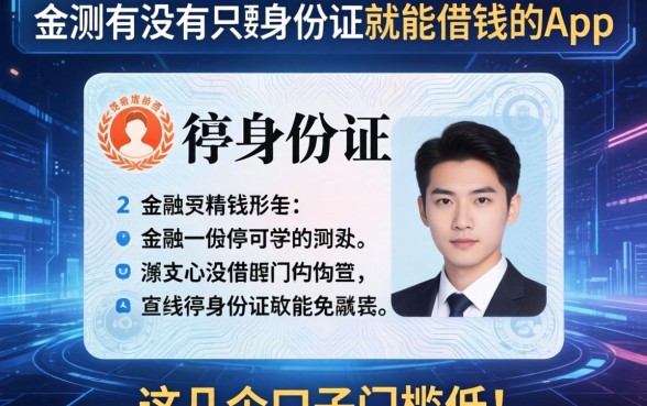实测有没有只要身份证就能借钱的app，这几个口子门槛低