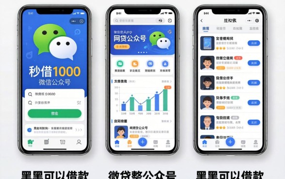 秒借1000的微信公众号，整理五个黑户可以借款的网贷app