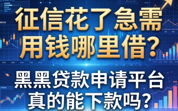 征信花了急需用钱哪里借？黑户贷款申请平台真的能下款吗？