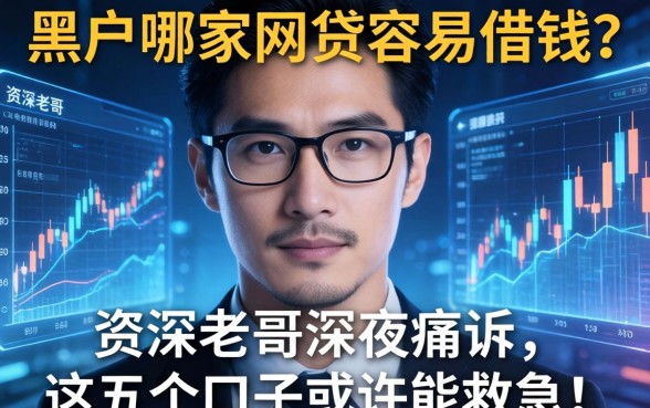 黑户哪家网贷容易借钱？资深老哥深夜痛诉，这五个口子或许能救急！