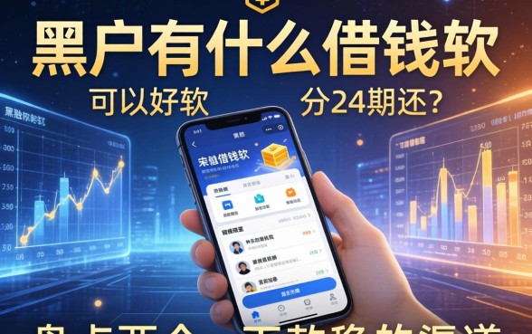 黑户有什么借钱软件可以分24期还？盘点两个下款稳的渠道