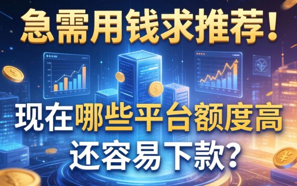 急需用钱求推荐！现在哪些平台额度高还容易下款？