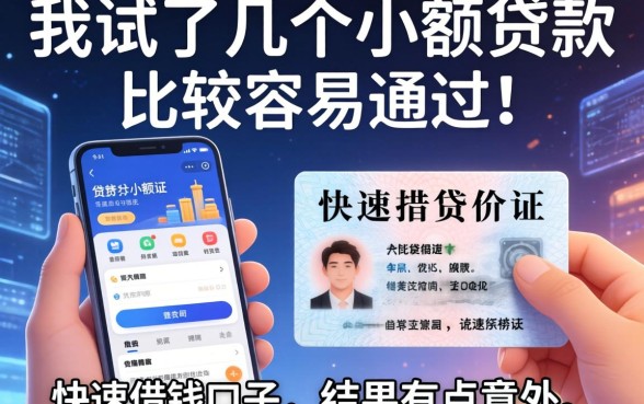 我试了几个小额贷款比较容易通过的手机和身份证快速借钱口子，结果有点意外