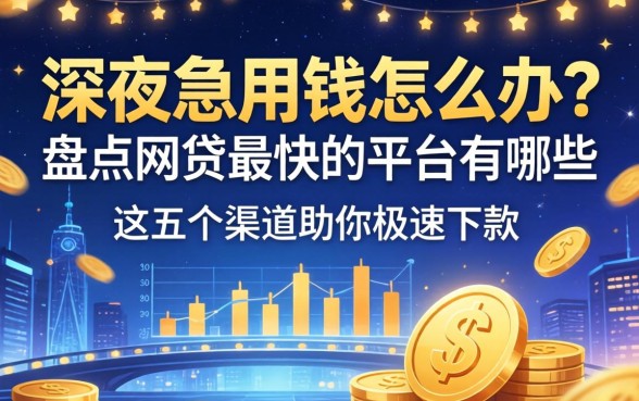 深夜急用钱怎么办？盘点网贷最快的平台有哪些，这五个渠道助你极速下款
