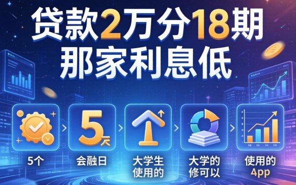 贷款2万分18期那家利息低，详尽说明5个大学生可以使用的app