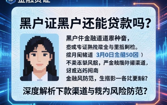黑户身份证黑户还能贷款吗？深度解析下款渠道与风险防范