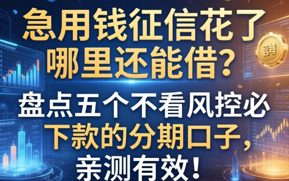 急用钱征信花了哪里还能借？盘点五个不看风控必下款的分期口子，亲测有效！