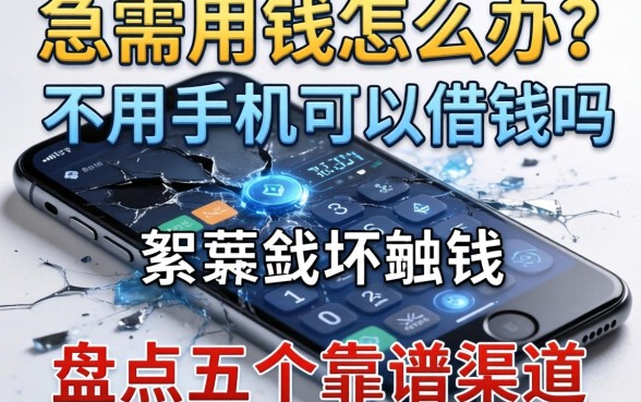 手机坏了急需用钱怎么办？不用手机可以借钱吗？盘点五个靠谱渠道