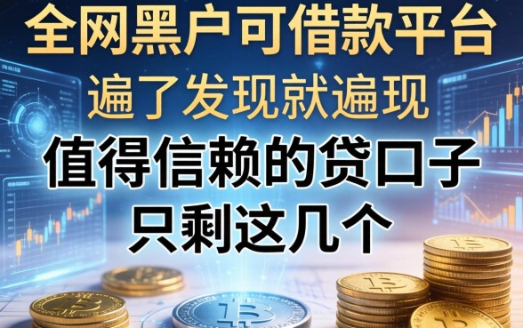 我翻遍了全网黑户可借款的平台，发现值得信赖的借贷口子只剩这几个