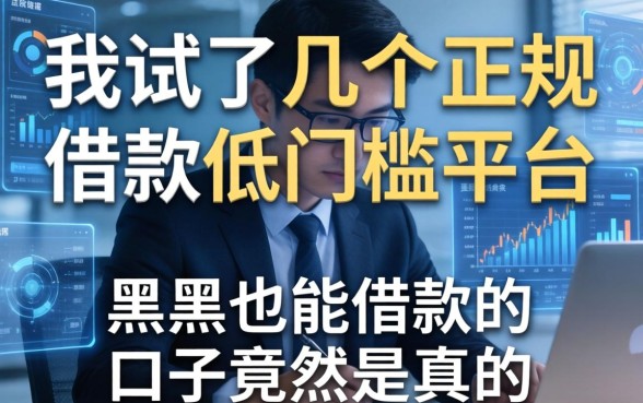我试了几个正规借款低门槛平台，发现黑户也能借款的口子竟然是真的