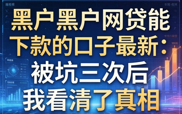 黑户黑户网贷能下款的口子最新：被坑三次后我看清了真相