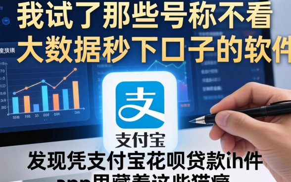 我试了那些号称不看大数据秒下口子的软件，发现凭支付宝花呗贷款的app里藏着这些猫腻