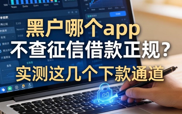 黑户哪个app不查征信借款正规？实测这几个下款通道
