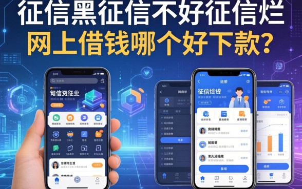 征信黑征信不好征信烂网上借钱的软件哪个好下款？盘点两个类别