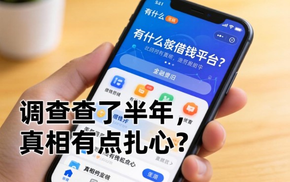手机上有什么能够借钱的平台？我调查了半年，真相有点扎心