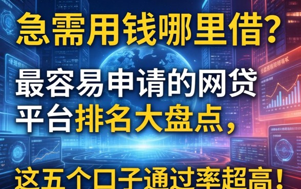 急需用钱哪里借？最容易申请的网贷平台排名大盘点，这五个口子通过率超高！