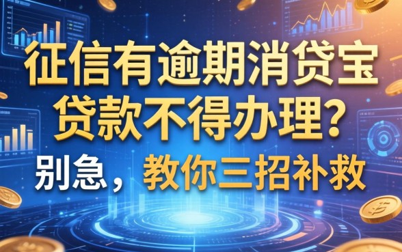 征信有逾期消贷宝贷款不得办理？别急，教你三招补救