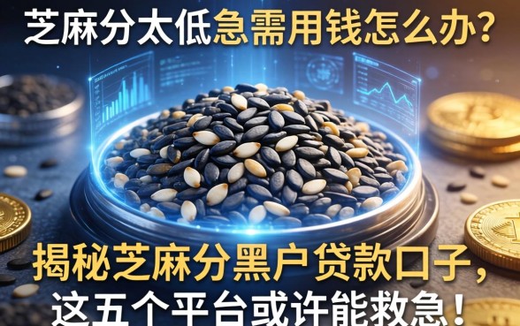 芝麻分太低急需用钱怎么办？揭秘芝麻分黑户贷款口子，这五个平台或许能救急！