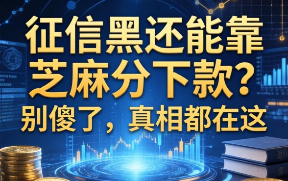 征信黑还能靠芝麻分下款？别傻了，真相都在这