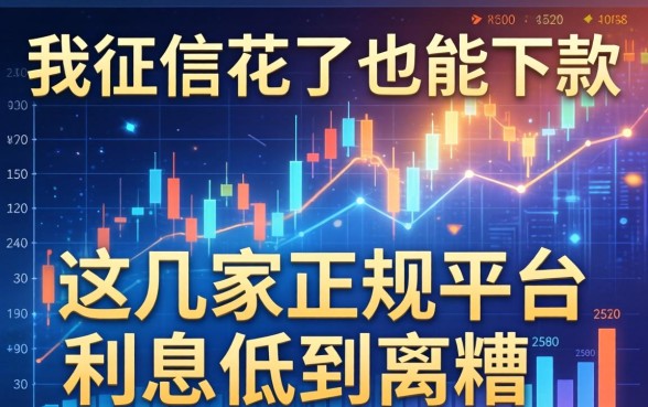 我征信花了也能下款，这几家正规平台利息低到离谱