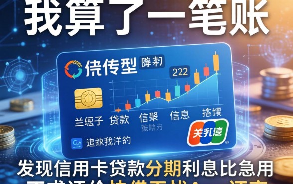 我算了一笔账，发现信用卡贷款分期利息比急用不求评分快借无忧的app还高