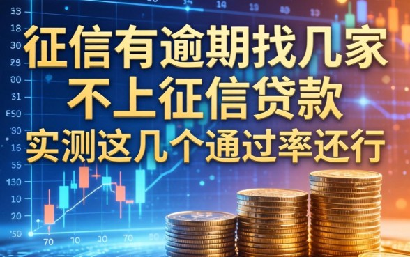 征信有逾期找几家不上征信贷款，实测这几个通过率还行