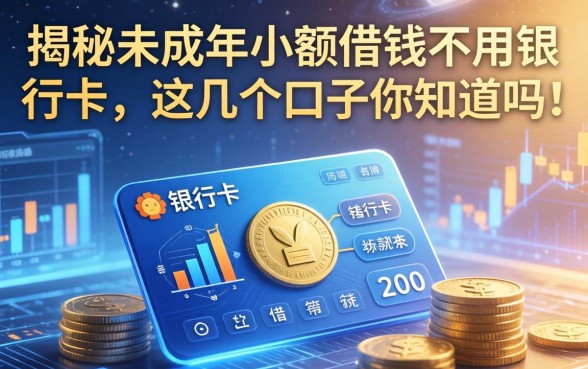 揭秘未成年小额借钱不用银行卡，这几个口子你知道吗