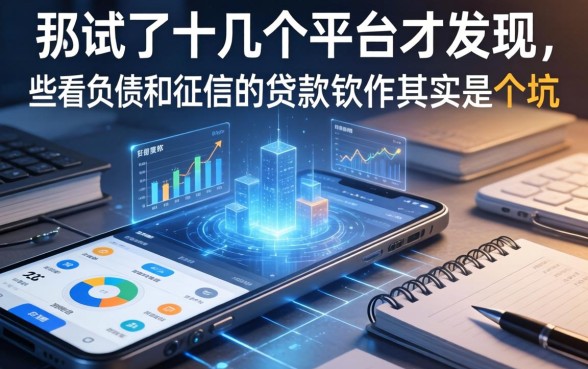 我试了十几个平台才发现，那些不看负债和征信的贷款软件其实是个坑
