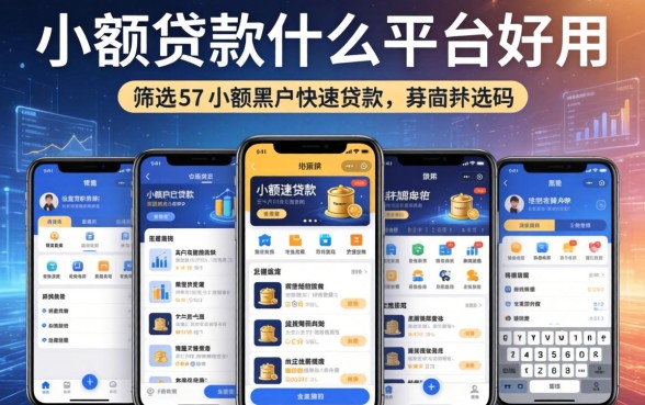 小额贷款什么平台好用，筛选5个手机小额黑户快速贷款app