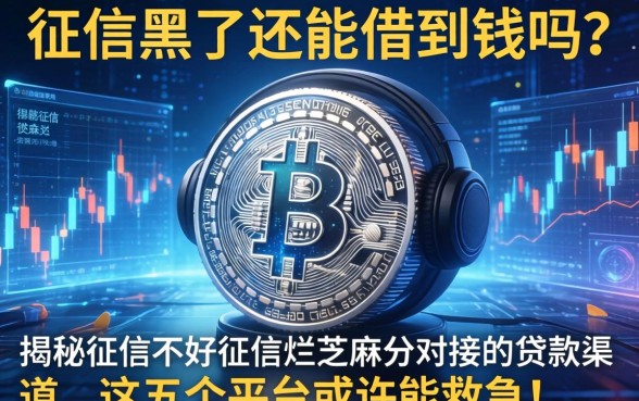 征信黑了还能借到钱吗？揭秘征信不好征信烂芝麻分对接的贷款渠道，这五个平台或许能救急！