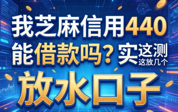 我芝麻信用440能借款吗？实测这几个放水口子