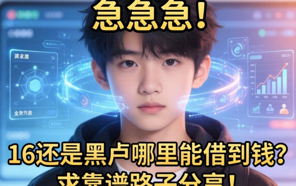 急急急！16岁还是黑户哪里能借到钱？求靠谱路子分享！