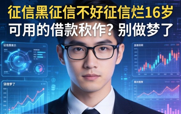 征信黑征信不好征信烂16周岁可以用的借款软件?别做梦了