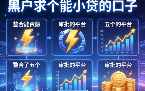 黑户求个能小贷的口子，整合五个闪电审批的平台